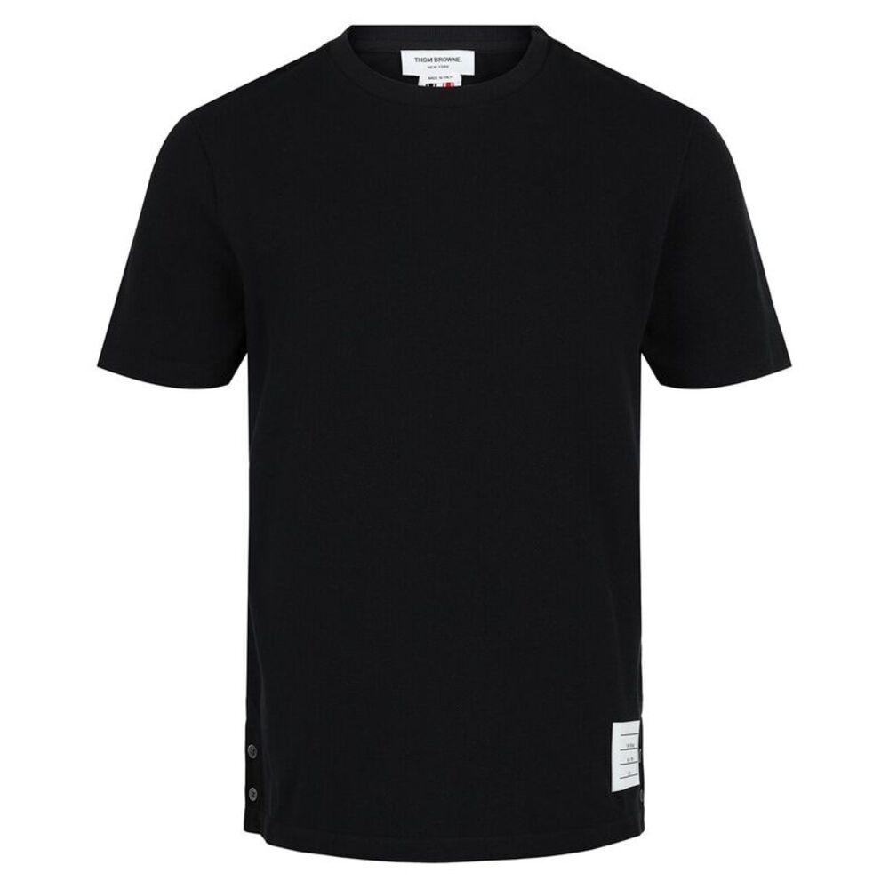 Thom Browne Mens  Pique Stripe T-Shirt, Blue